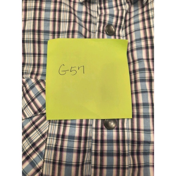 Banana Republic Mens Pearl Button Down Shirt Size Large Plaid Western - Picture 8 of 8